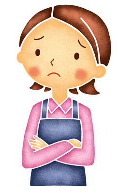 心配しているお母さんのイメージ